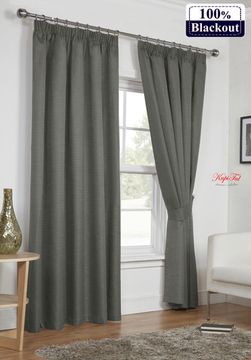 XL-Nemon Blackout 100% (серый) Шторы полный блэкаут под лён