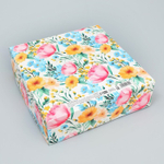 Коробка складная «Расцветай», 26 х 26 х 8 см