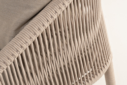 "Верона" лаунж-зона 5-местная плетеная из роупа (веревки), каркас алюминиевый белый, роуп бежевый