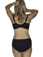 Соблазнительный бюстгальтер с мягкой чашкой и рисунком цвета жемчуга (Размер: 70H) (Цвет: черный)