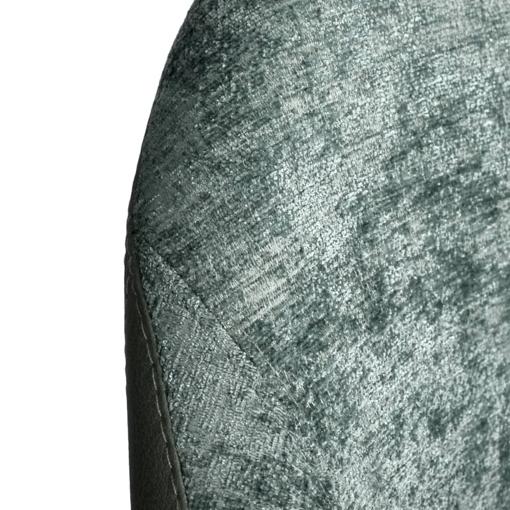 Стул Bradex Home Bruno зелёный шенилл с экокожей с поворотным механизмом