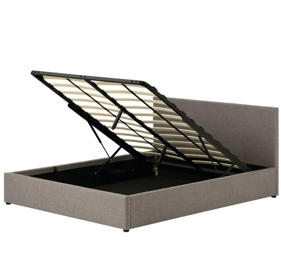 Кровать c подъемным механизмом Nahiri 160x200 см, серая