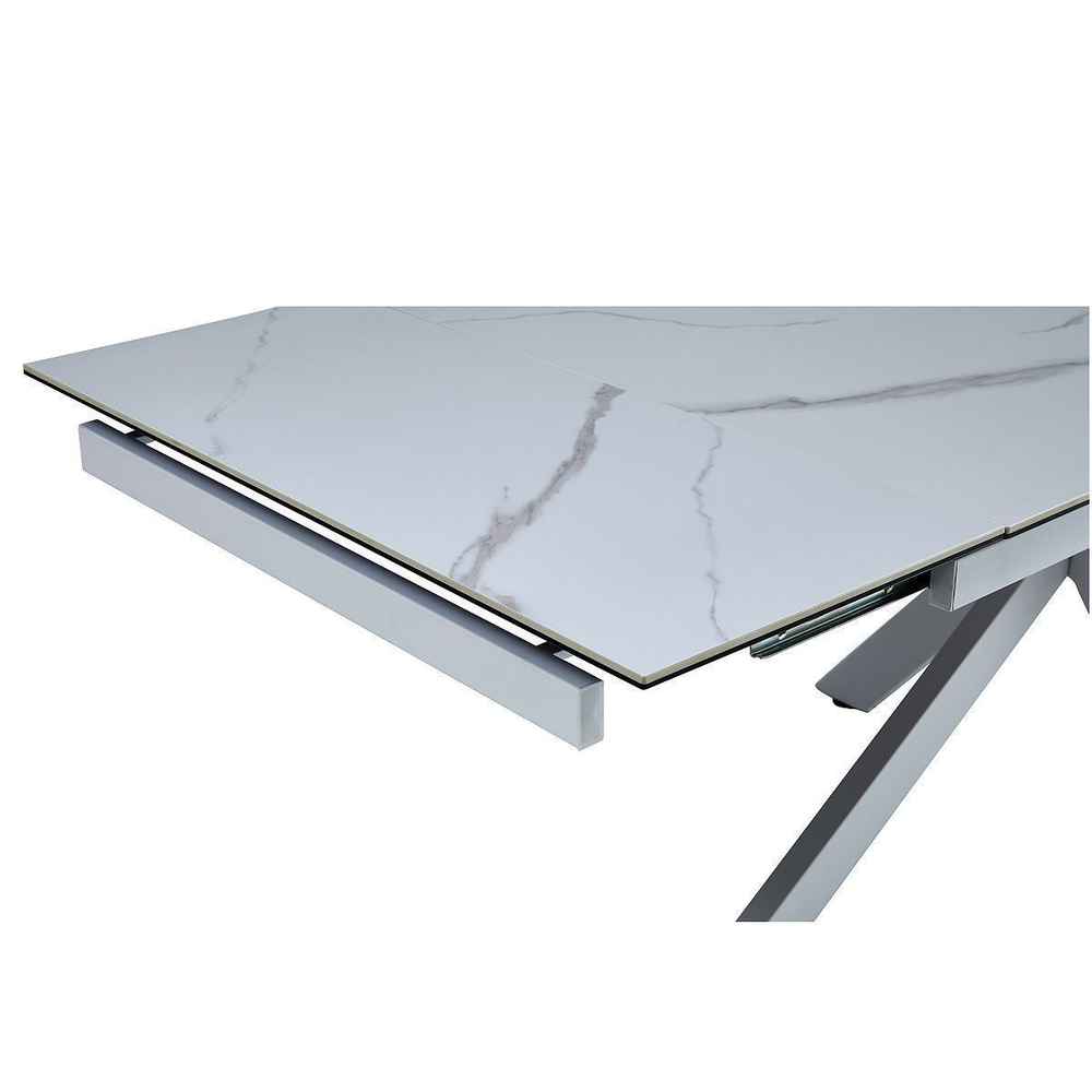 Стол керамический LA ALTA VENECJA Lisa white 160-240*90, каркас белый