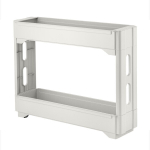 Этажерка Keeplex Regular на колесиках двухсекционная узкая 53,7х13,8х45 см белое облако