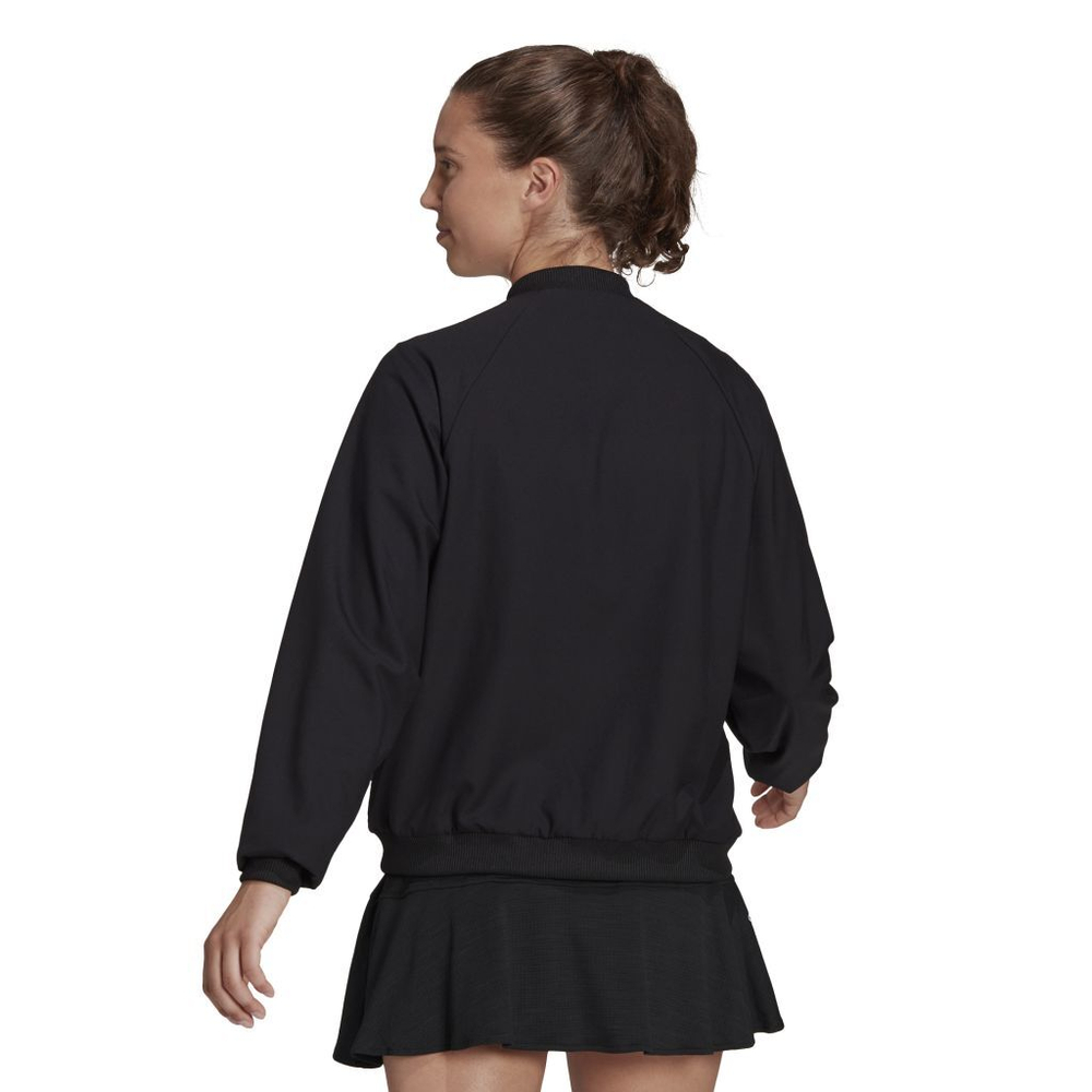 Женская теннисная куртка Adidas W Woven Jacket - black/white