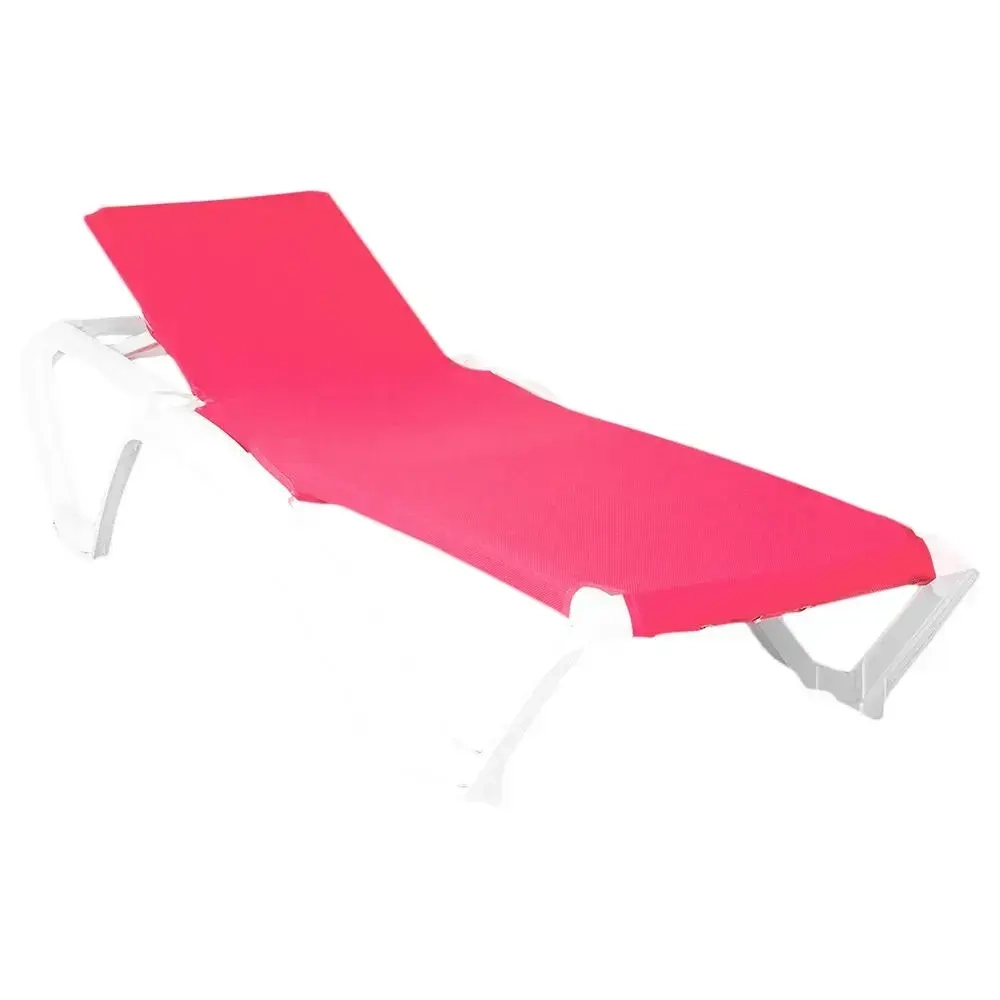 Шезлонг MIAMI с тканью Каркас белый, ткань: розовая 1915х390мм