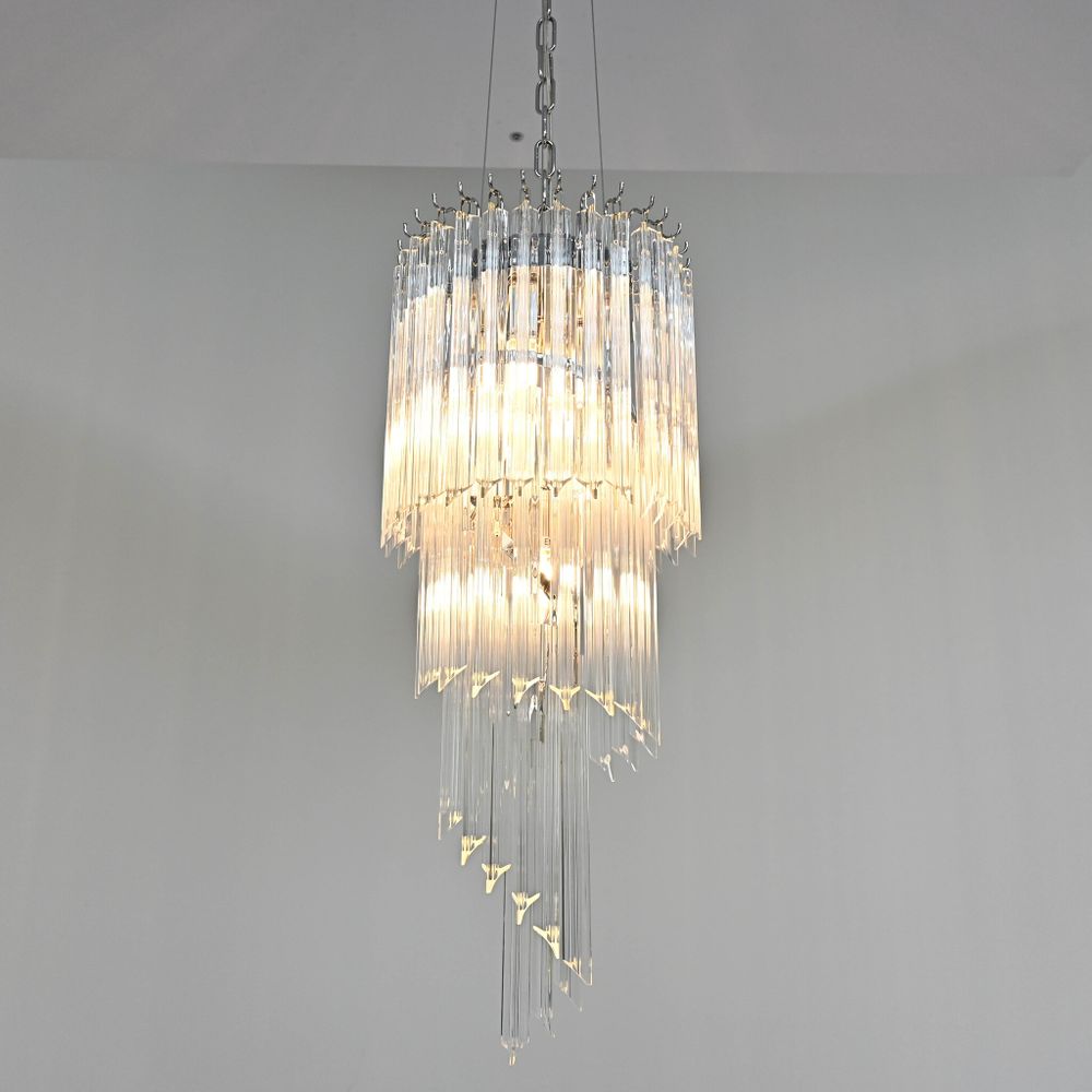 Подвесная Люстра Odeon Chandelier Helix Clear 29 By Imperiumloft