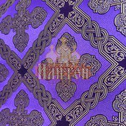Шёлк "Преображение" фиолетовый с золотом