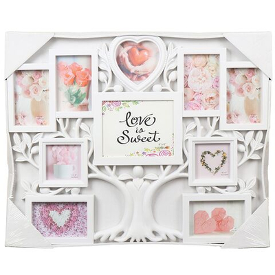 Фоторамка-коллаж на 10 фото, 52х65 см, Дерево