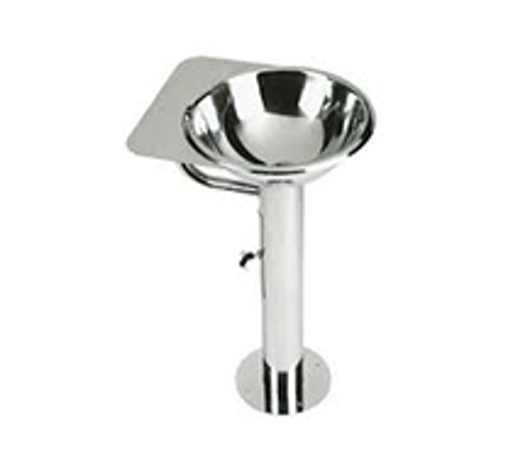 Умывальник с пьедесталом нерж. сталь NOFER 13026.В глянцевый