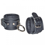 Наручники кожаные с круглым карабином Sitabella Chrome collection