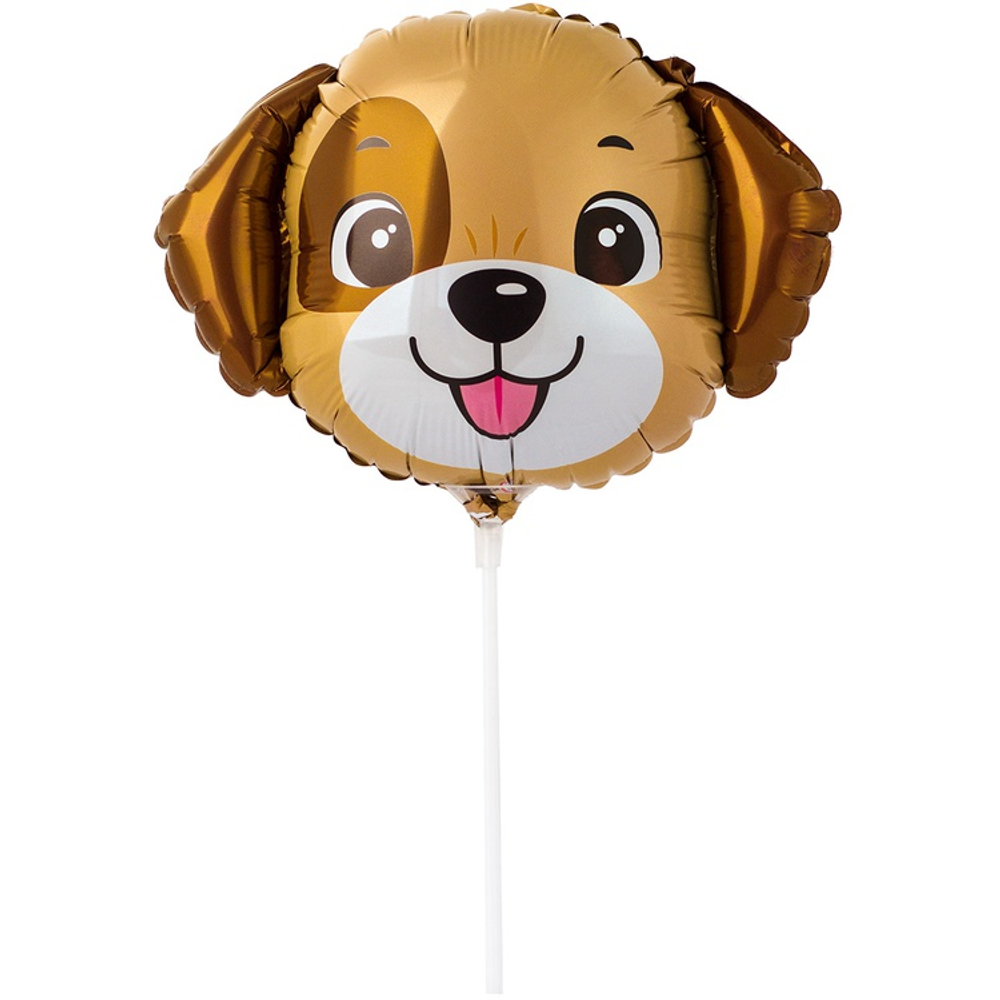 Шар Фольгированный Голова Собаки (Коричневый)
