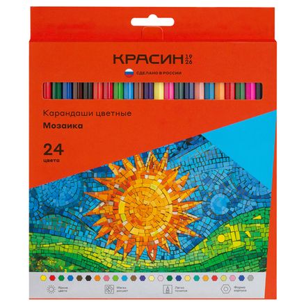 Карандаши цветные 24цв. Красин Мозаика