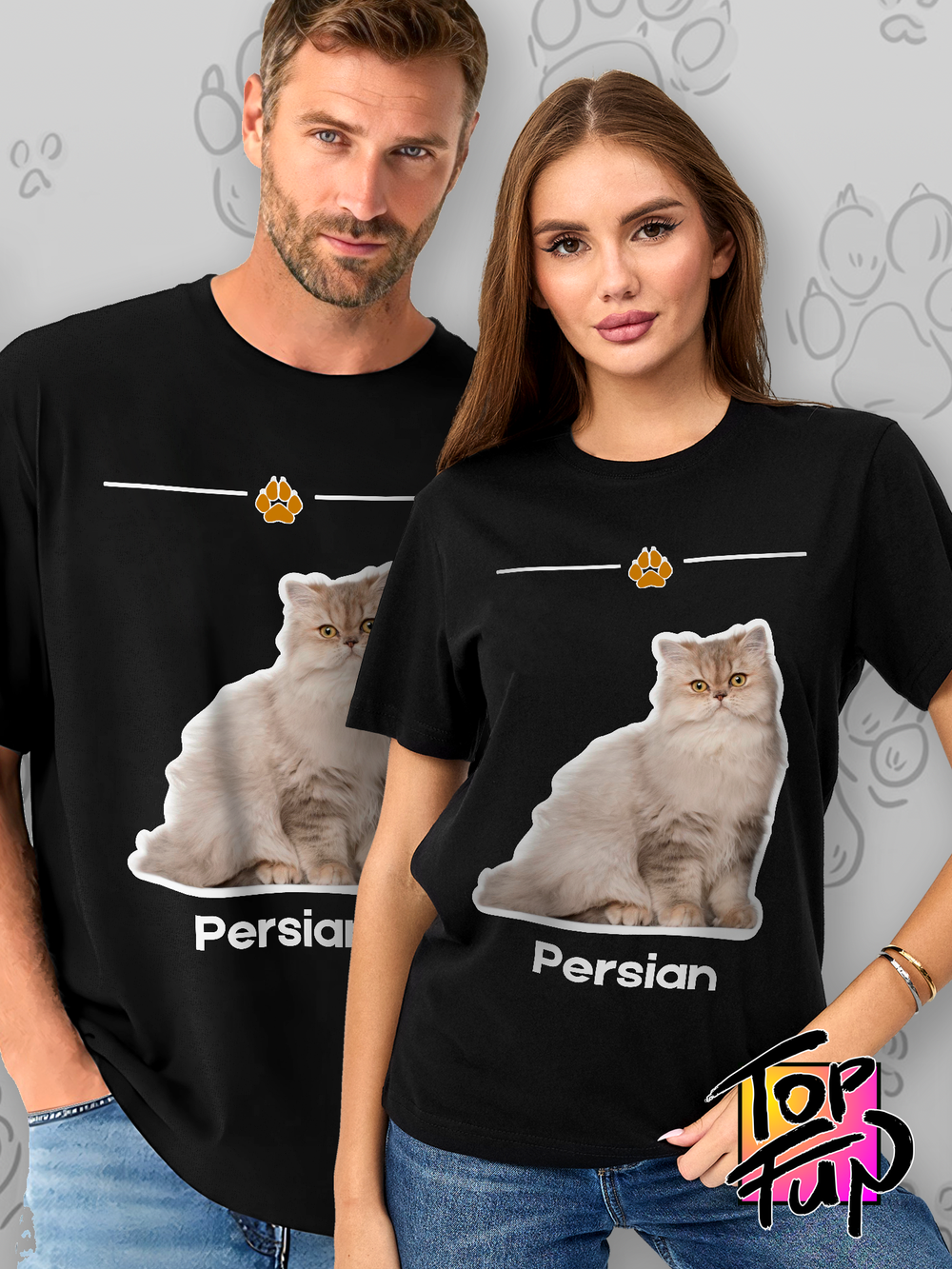 Футболка персидская кошка