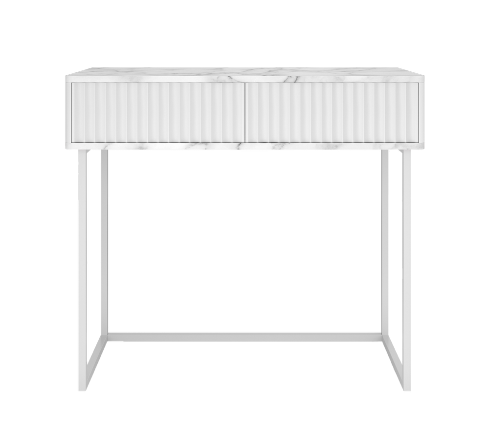 Туалетный столик консоль ROYAL 5011 эко (Мрамор Каррара-Белый)