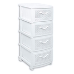 Комод "Ромашка" 4 секции, белый РП-431