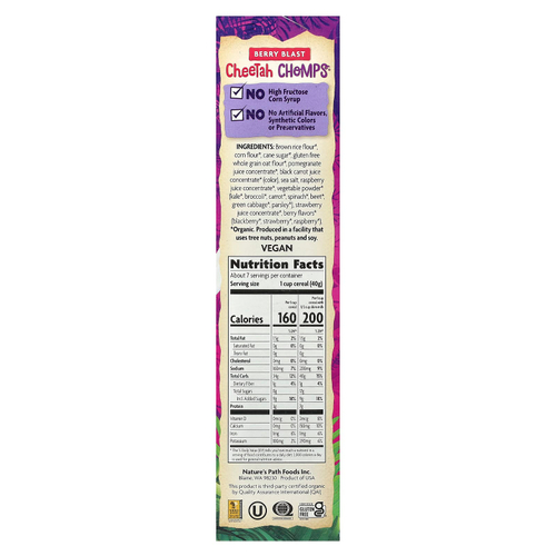 Nature's Path, EnviroKidz, органические хлопья Cheetah Chomps®, ягоды, 284 г (10 унций)