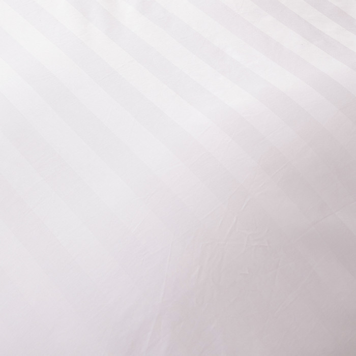 Пододеяльник Страйп Сатин Однотонный Отель белый 100% Хлопок 200x220 3x3