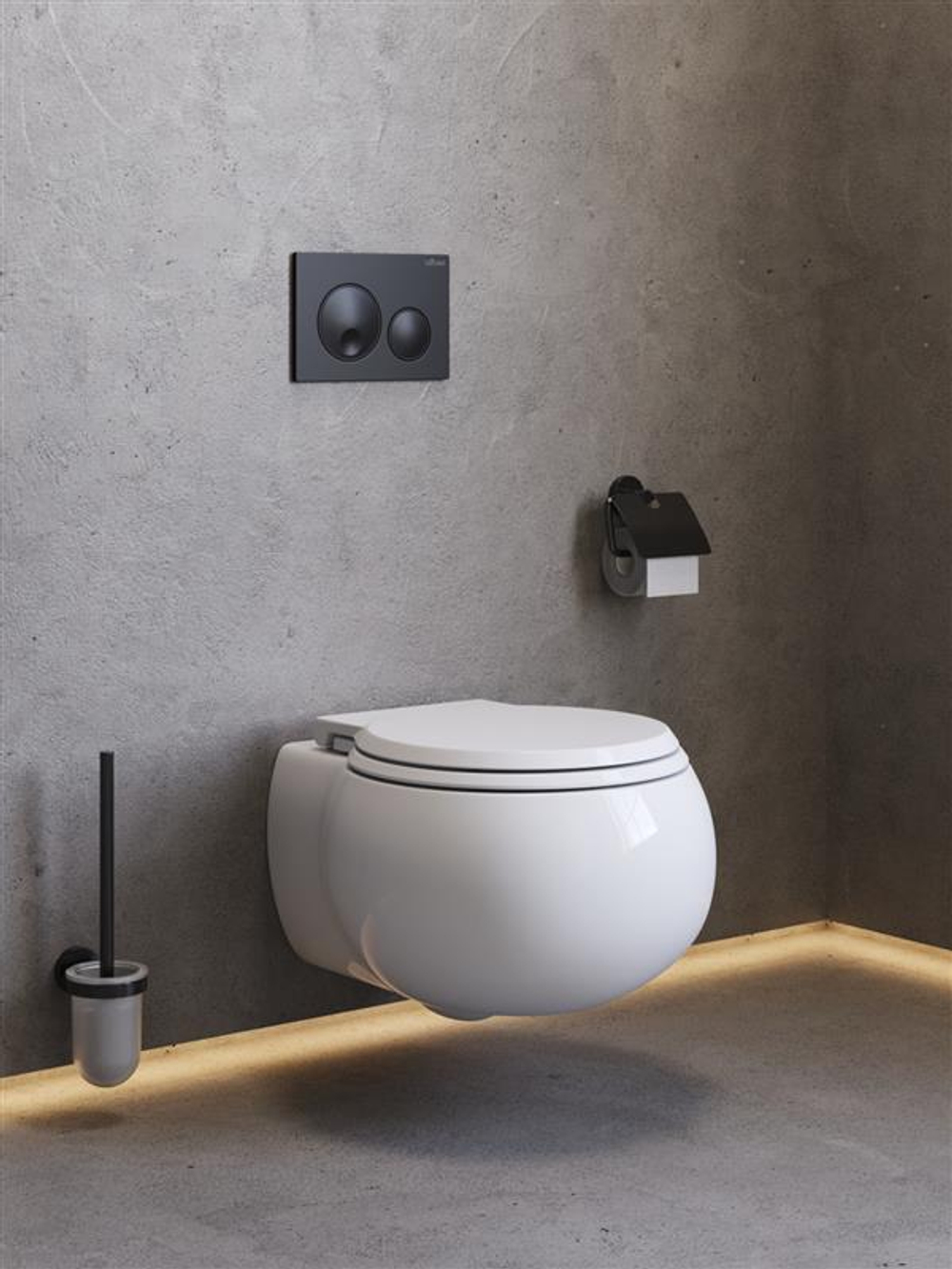 Унитаз подвесной безободковый с сиденьем и смывом TORNADO CEZARES GRANDE-TOR CZR-308-TH-TOR/SC