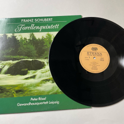 Винтажная виниловая пластинка LP Franz Schubert Франц Шуберт Gewandhausquartett Leipzig, Peter Rosel Forellenquintett (ГДР 1989)