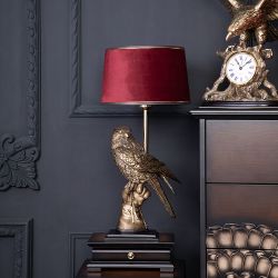 Настольная лампа с бюро Соколиная охота с абажуром Тюссо Рубивайн
