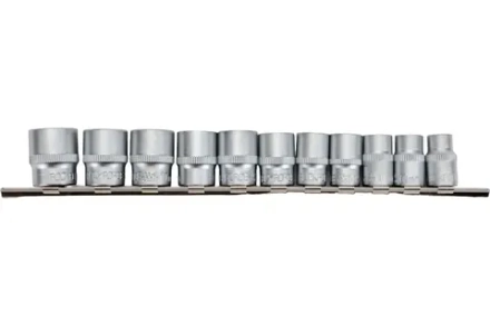 Набор торцевых головок RF-3111-5: 3/8"DR 6-гранных на планке 11пр. ROCKFORCE