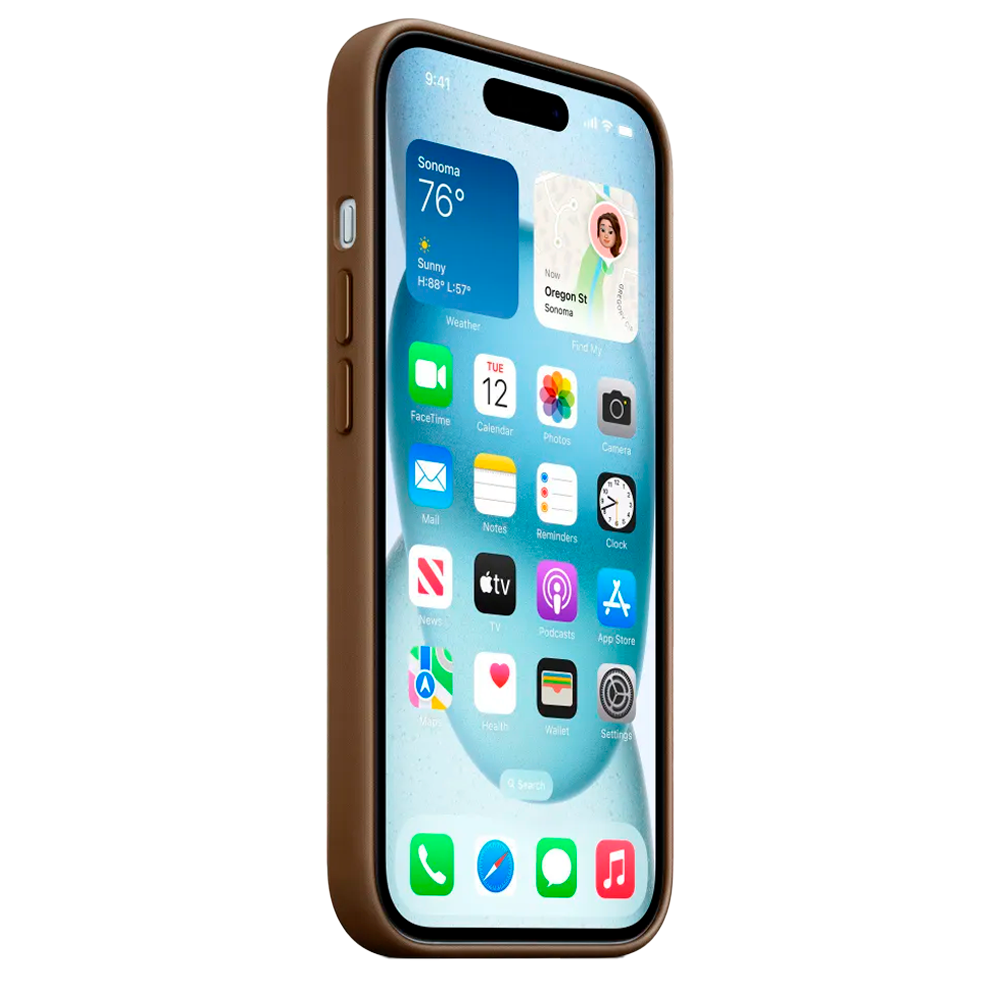 Тканевый чехол с поддержкой MagSafe Apple FineWoven Case для iPhone 15 Plus, Taupe (Светло-бежевый)