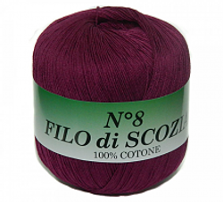 Пряжа Filo Di Scozia №8 50г, 340м, 100%мерсеризованный хлопок (цена за 1 шт)