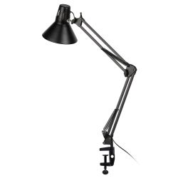 Настольный светильник ЭРА N-121-E27-40W-BK на струбцине черный | Настольные светильники под лампу