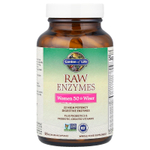 Garden of Life, RAW Enzymes, ферменты для женщин от50 лет, 90 вегетарианских капсул
