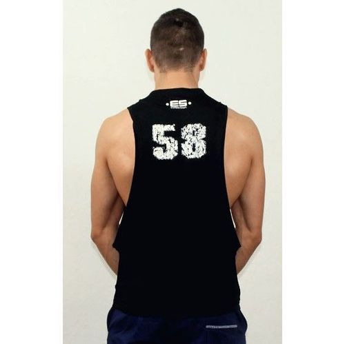 Мужская майка черная с красным принтом ES Collection 58