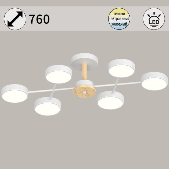 03335-0.3-06 WH+WOOD светильник потолочный