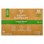 Happy Elephant, Белье для стирки, без отдушек, 62 листа, 165 г (5,82 унции)
