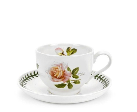 Portmeirion Чайная чашка Botanic Roses 200 мл с блюдцем Теплые пожелания