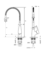 LM0413C Линара Смеситель для кухни, с гибким изливом и 2х-функциональным аэратором, хром