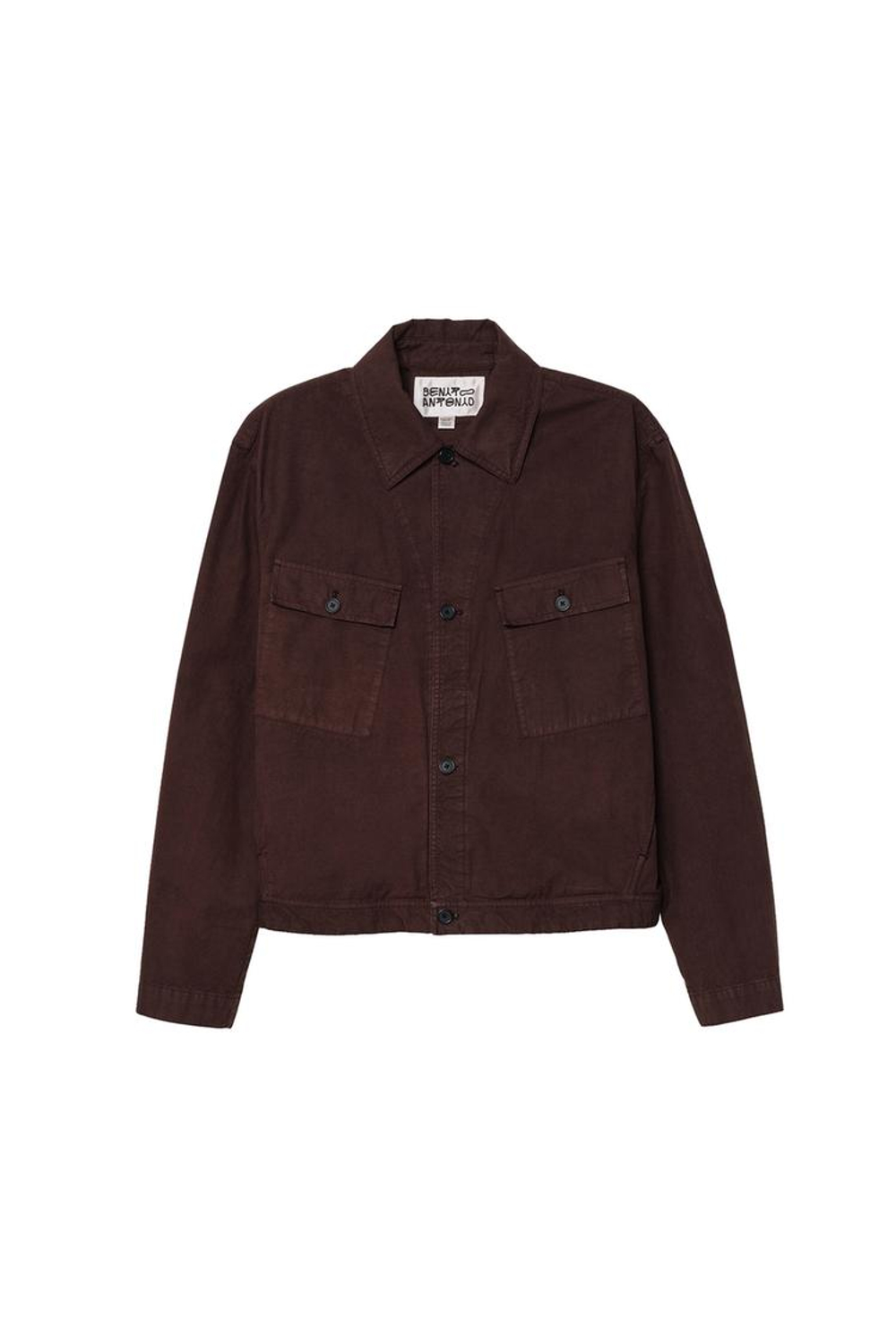 ZARA X BENITO ANTONIO ТОНКАЯ КУРТКА НА ПУГОВИЦАХ, КОРИЧНЕВЫЙ