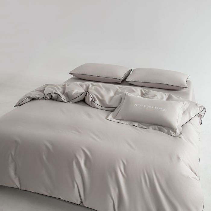 Комплект постельного белья Однотонный Сатин Элитный «Стильный серый»