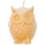 Свеча декоративная "Сова" белая с золотом 5*4,5см