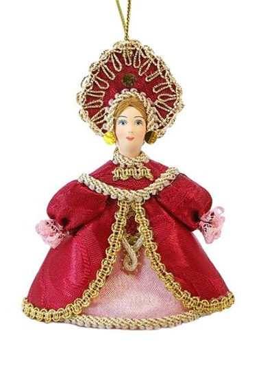 Кукла-подвеска в фигурном кокошнике