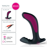 Электрический стимулятор простаты Twisting Tom - 13 см. (Цвет: черный)