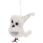 Ёлочная подвеска «Изящная сова» 10 см, Белый (микс дизайнов)