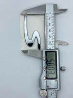 Надпись S хром / Шильдик на Порш S 58 мм