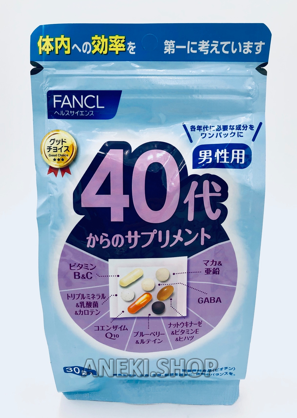 Комплекс витаминов и минералов для мужчин после 40 до 50 лет (на 30 дней) FANCL Fancl Good Choice Men 40