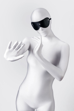 Черная кожаная маска Anonymo с мягким подкладом (Цвет: черный)