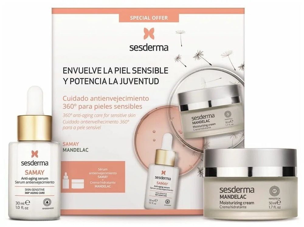 Sesderma Набор SAMAY serum + MANDELAC cream Набор: сыворотка, крем