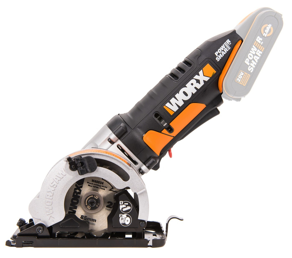 Дисковая пила аккумуляторная WORX SAW WX527.9
