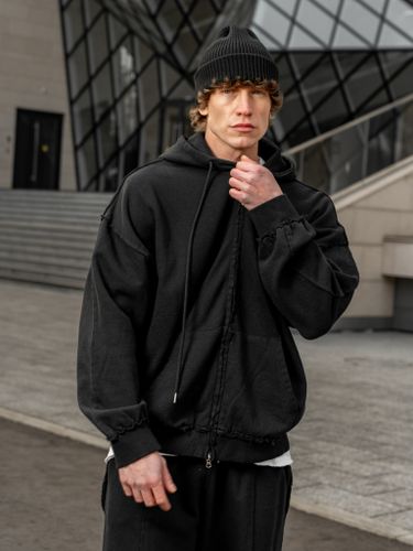 Черная хлопковая худи Votus на молнии