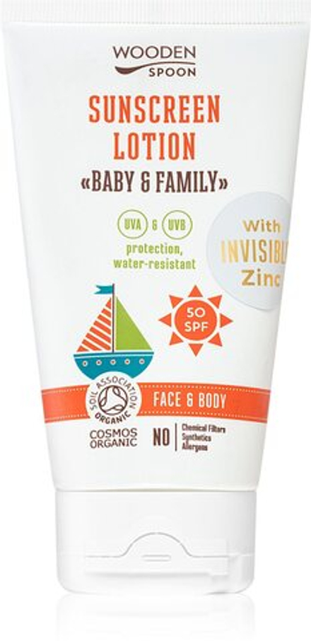WoodenSpoon Baby & Family - защитное молочко для всей семьи SPF 50 /   150  ml  / GTIN 3800233684087