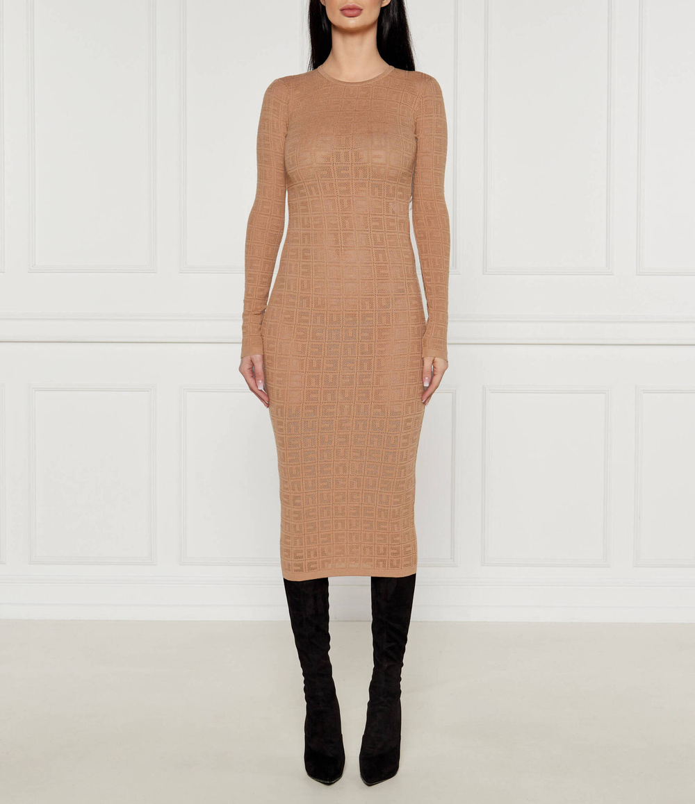 Кружевное платье Elisabetta Franchi - бежевый(AM05B46E2)