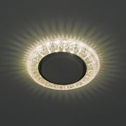 DK LD22 CHP/WH Светильник ЭРА декор cо светодиодной подсветкой Gx53, шампань | Встраиваемые LED светильники